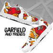 Garfield The Movie Shoes, Cartoon Custom Shoes ver2 birthday gift Fashion white Shoes Fly Sneakers  men and women size  US