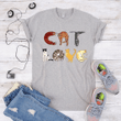 Cats and love T shirt hoodie sweater  size S-5XL
