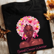 Juneteenth freedom day liberation day gift black queen breast cancer awarenes flower T shirt hoodie sweater  size S-5XL