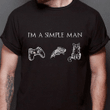 Game, pizza and cats I'm a simple man T shirt hoodie sweater  size S-5XL