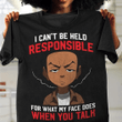 The Boondocks i can't be held responsible for what my face does when you talk T Shirt Hoodie Sweater  size S-5XL