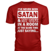 I've never seen santa and my wife in a room at the same time just saying T shirt hoodie sweater  size S-5XL