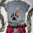Dragonfly color and paw dog T shirt hoodie sweater  size S-5XL