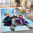 Frozen Team Princess Anna Kristoff Olaf Disney Movie Area Rug Living Room Rug Home Decor Floor Decor 