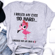Flamingo I Rolled My Eyes So Hard I Checked Out My Own Ass T shirt hoodie sweater  size S-5XL