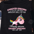 Annoyed unicorn touchy unicorn grouchy ball of fur moody unicorn T shirt hoodie sweater  size S-5XL
