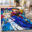Frozen Elsa and Anna Stained Glass Disney Collection Area Rug Living Room Rug Home Decor Floor Decor 