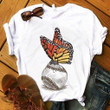 Baseball And Beautiful Butterfly T shirt hoodie sweater  size S-5XL