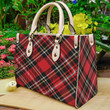 Plaid Red Leather Bag Handbag DV