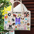 BTS Custom Name Leather Bag Handbag PK12