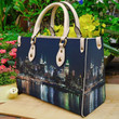 New York Skyline Leather Bag Handbag DV