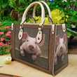 Pig Family Skull Leather Bag Handbag DV