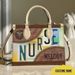 Nurse Personalized Name Leather Bag Handbag TD6