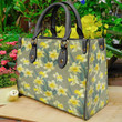 Daffodils Pattern Print Design Leather Bag Handbag DV