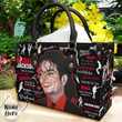 Michael Jackson Personalized Leather Bag I Love Mj Black Ver