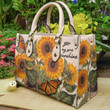 Sunflower You Are My Sunshine Leather Bag Handbag DV