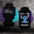 Custom Name Suicide Awareness, Disney Stitch Suicide Awareness, You Matter I Have Time To Listen All Over Print Hoodie