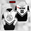 Custom Name &amp; Number White Claw Beer Personalized 3D Hoodie