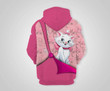 Disney Cartoon Fan Gift, Pink Marie Cat The Aristocats All Over Print Hoodie, Zip Hoodie