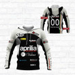 Custom Name &amp; Number Aprilia Racing Shirt Fan Gift 417, Stylist Unisex 3D Hoodie Zip Hoodie