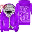 Just Fckn Gonna Send It Custom Name Alpinestars Purple Fleece Zip Hoodie