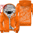 Just Fckn Gonna Send It Custom Name Fox Racing Orange Fleece Zip Hoodie