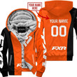 Mx Custom Name Fxr Orange Fleece Zip Hoodie