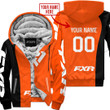 Mx Custom Name Fxr Orange Fleece Zip Hoodie