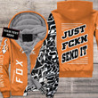 Motocross Personalized Fx Racing | Fleece Zip Hoodie | Color Orange