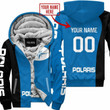 Mx Custom Name Polaris Blue Fleece Zip Hoodie