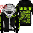 Mx Dad Personalised Gifts For Children &amp; Adults Fox Racing Neon Black Fleece Zip Hoodie