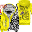 Mx   Just Fckn Gonna Send It Custom Name Troy Lee Designs Yellow Fleece Zip Hooodie
