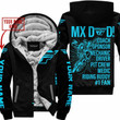 Mx Dad Personalised Gifts For Children &amp; Adults Fly Racing Sky Blue Fleece Zip Hoodie