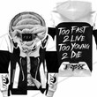 Too Fast To Live Too Young To Die Fleece Hoodie Fox Racing White