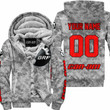 Us Army V1 Can Am Racing Custom Name Red Fleece Zip Hoodie