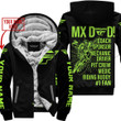 Mx Dad Personalised Gifts For Children &amp; Adults Fly Racing Green 1 Fleece Zip Hoodie