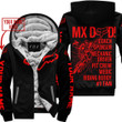 Mx Dad Personalised Gifts For Children &amp; Adults Fox Racing Red Black Fleece Zip Hoodie