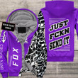 Motocross Personalized Fx Racing | Fleece Zip Hoodie | Color Purple