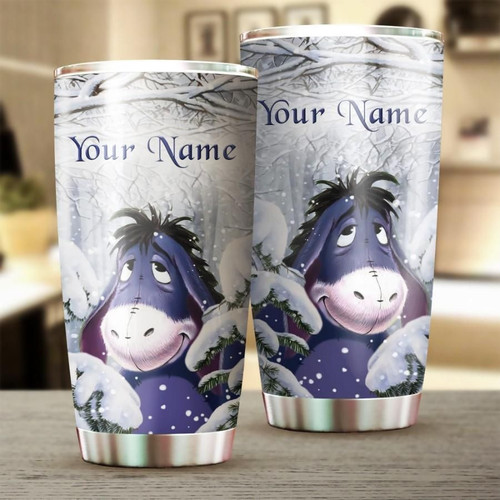 Customized eeyore winnie the pooh honey sleet Gift for lover Day Travel Tumbler All Over Print size 20oz - 30oz