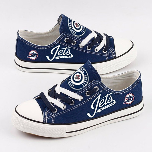 Winnipeg Jets NHL Hockey Gift For Fans Low Top Custom Canvas Shoes men and women size US