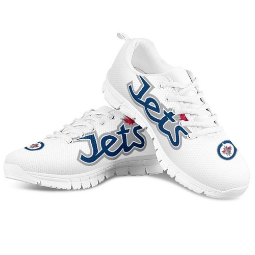 Winnipeg Jets NHL Canvas Shoes gift for fan White shoes 26 Fly Sneakers men women size US