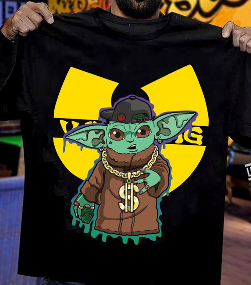 Baby Yoda Wu Tang clan T Shirt Hoodie Sweater  size S-5XL