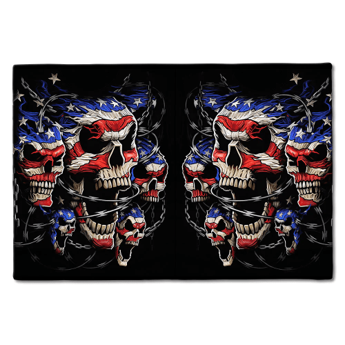 Skull Love America Forever - Doormat