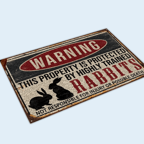 Rabbit Warning - Doormat