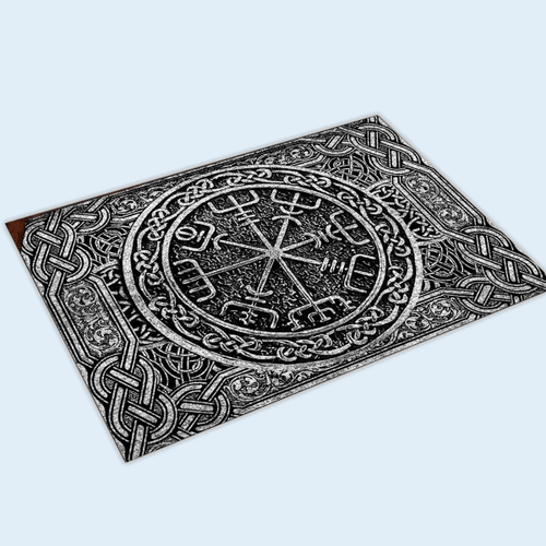 Viking Sign Silver Style - Doormat