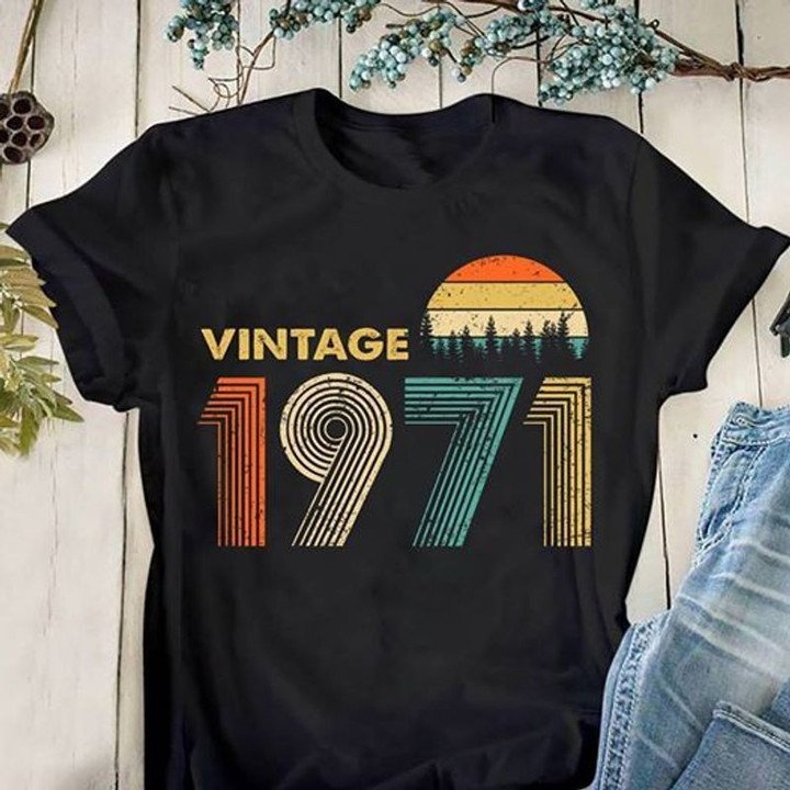 Vintage 1971 unisex t shirt black size XS-6XL high quality