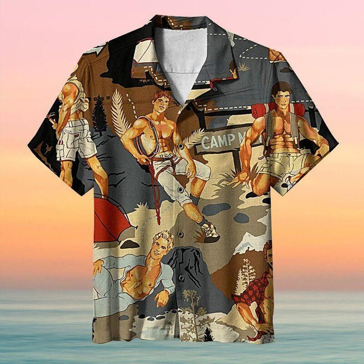 Alexander henry the outdoorsy short sleeve hawaiian shirt unisex hawaii size S-5XL