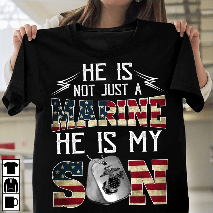 American flag 4th july day gift independence of memorial day gift he is not just a marine he is my don  T shirt hoodie sweater  size S-5XL