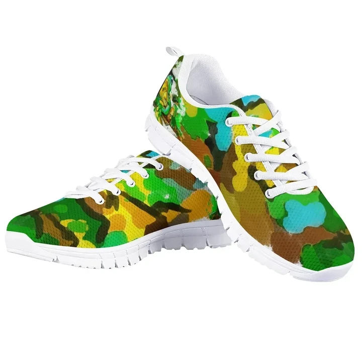 Tropical Frog Running Shoes birthday gift Fashion white Shoes Fly Sneakers  men and women size  US