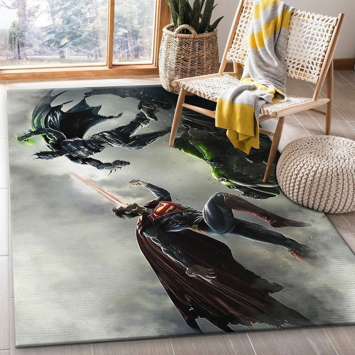 Batman Vs Superman Area Rug Living Room Rug Home Decor Floor Decor 